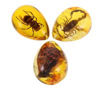 BESPORTBLE 3 Pièces Pendentifs Insectes Résine pour Décoration Spécimens de Scorpion et Abeille Ornements Uniques pour Bijoux DIY et Collections