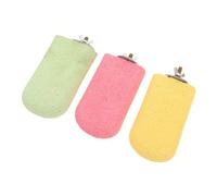 BESPORTBLE 3 Pièces Perchoirs pour Perroquets avec Meule à Bec et Plateforme Multifonction Accessoires pour Cages Oiseaux Petits Perroquets Support de Jeu Coloré et Aiguisage des Griffes