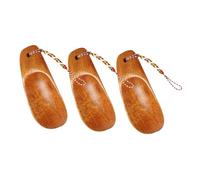 BESPORTBLE 3 pièces Pied à chaussures Bois Court Aide Portable pour Enfiler Chaussures Petit Releveur et Pratique pour Voyage et Usage Quotidien