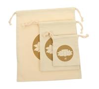 BESPORTBLE 3 Pièces Poches à Cordon pour Bols de Sac Coton et Lin pour Rangement de Bols Sonores Lot Pratique et Durable
