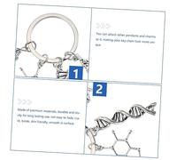 BESPORTBLE 3 Pièces Porte Clés Chimie avec Pendentifs Microscope et Éprouvette Accessoire Scientifique pour Enseignant pour Fête des Enseignants
