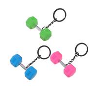 BESPORTBLE 3 Pièces Porte Clés Mini Haltères Colorés pour Sac à Dos pour Amateurs de Musculation et de Fitness