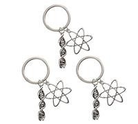 BESPORTBLE 3 Pièces Porte Clés Science avec Microscope et Fiole pour de Chimie et Biochimie Accessoire Original pour Clés et Sacs