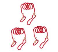 BESPORTBLE 3 Pièces Responsable de la Formation Dog Collar Ceinture Coureur de de Taille cuillère à Hamster Laisse de Robuste Laisse de Dressage de glissé Rouge