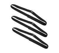 BESPORTBLE 3 pièces Sangle de Yoga Réglable Non Élastique Webbing avec Boucle Métallique D pour Étirement Gymnastique et Prévention des Blessures