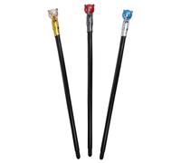 BESPORTBLE 3 pièces Sceptre Décoratif à Trois Sections Canne Élégante pour Costume Halloween et Fête Accessoire Magique Cosplay Roi Sorcier Pharaon