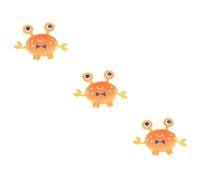 BESPORTBLE 3 Pièces Sound Toy Crab Toys de Chien Homard Jouets pour Chiens Qui grincent Crabe Jouets en Peluche pour Animaux de Compagnie Qui couinent Orange