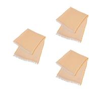 BESPORTBLE 3 Pièces Tapis de Pique-niques Extérieur en Coton Jaune, Pliable | Usage Multiple pour Table et Coffre, Style Élégant, Texture Douce, Familles et Campeurs, Sorties