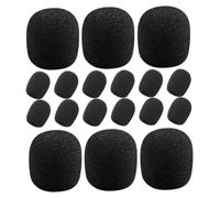 BESPORTBLE 30 Pièces Bonnette Mousse Micro Mini Pare Brise Microphone Haute Densité Protection Remplacement Couvre Micro pour Casque et Cravate Noir