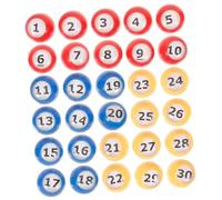 BESPORTBLE 30 pièces Boules de Colorées Numérotées Résistantes et Légères pour Jeux de Bingo et Tirages Au Sort Fête Réutilisables et Pratiques pour