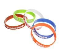 BESPORTBLE 30 pièces Bracelets Sport Silicone Résistants à Lusure Poignet Portable Chic Accessoires Fête Thème Sport pour Fans de Football