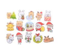 BESPORTBLE 30 Pièces Broche de Noël Créative en Acrylique, Badge | Clips Facile, Style Mode, pour Fêtes et Port Quotidien Style Aléatoire
