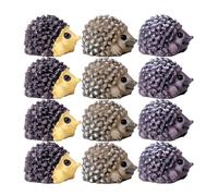BESPORTBLE 30 Pièces Figurines Miniatures de Hérissons Résine de Gris Jaune Décorations pour Miniatures et Maisons de Jouets Accessoires de Décoration de Jardin Bricolage