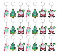 BESPORTBLE 30 Porte-Clés de Noël en Résine Époxy Pendentifs Père Noël Colorés Accessoires pour Paquet Décoration Festive Lot de 30 Pièces Motifs de Dessins Animés