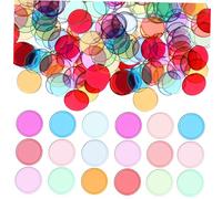 BESPORTBLE 300 pièces Jetons Bingo Plastique Transparente Marqueurs Rondes pour Jeux de Bingo Éducation Comptage et Activités Ludiques
