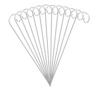BESPORTBLE 30pcs Tiges en Fer Argentées pour Plante Suspendue Crochets Élégants Style Shepherd's Hook, Support Polyvalent pour Fleurs et Jardin Extérieur