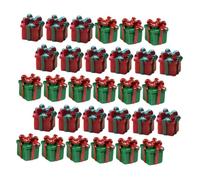 BESPORTBLE 30pièces Boîte De Maison De Poupée Résine Mini Figurines De Noël Accessoire De Bricolage Meubles De Maison De Poupée Boîtes Miniatures Décoratives