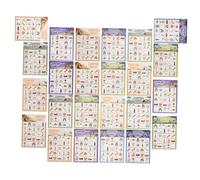 BESPORTBLE 33 Pièces Jeu de Bingo de Camping Cartes de Jeu pour Activités Familiales et Amicales Parfait pour Garçon Fille et Adultes Lors des Événements Plein Air et