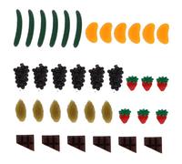 BESPORTBLE 35 Pièces Set de Mini Fruits Boîte Réalistes Accessoires Miniature pour Jeu Imitation Cuisine et Épicerie Garçon Fille Jouets Miniatures Éducatifs pour Maison de Poupée