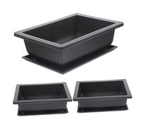 BESPORTBLE 3ensemble Pots De Rectangulaires Pot De Formation pour Bonsai avec Drainage pour Plantes Intérieur Et Extérieur Couleur Rouge Simulée