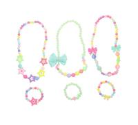 BESPORTBLE 3ensembles Lot De Bijoux Pour Tout-petits Collier Et Bracelet à Nœud Cadeau Pour Fille Décoratif Et Confortable