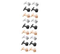BESPORTBLE 3paires Lot Boutons De Manchette Métal pour Homme Style Nœud Accessoire pour Chemises Et Costumes
