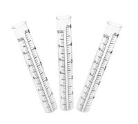 BESPORTBLE 3Pcs Pluviomètre Cylindre De Mesure De Pluviométrie Jauge d'eau en Verre Outil De Mesure De Pluie De Pelouse Précis Pluviomètre Cylindre Tube De Pluie Transparent