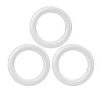 BESPORTBLE 3pcs White Foam Wreath Forms For DIY Crafting Polystyrene Round Foam Rings Blank Circles For Wedding Decorations And Holiday Arrangements 22.00X22.00X4.60CM