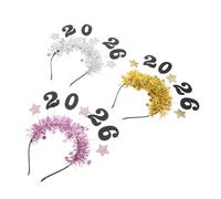 BESPORTBLE 3pièces Bandeau Année Couronne De Fête Avec Étoiles Brillantes Accessoire De Cheveux Pour Nouvel An Et Autres Fêtes