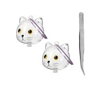 BESPORTBLE 3pièces Boîte Souvenir Transparent pour Poils de Chat et Chiot Coffret Commémoratif de Collection avec Porte-clés Décoratif pour Animaux Disparus
