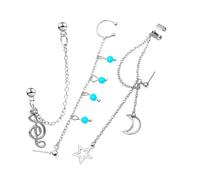 BESPORTBLE 3pièces Boucles Oreilles Chaîne Longues Ensemble De Boucles Oreilles Cartilage Bijoux Pour Femmes Parfaites Pour Fêtes