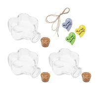 BESPORTBLE 3pièces Bouteille Transparente Dérive Verre avec Bouchon Pot à Message pour DIY