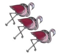 BESPORTBLE 3pièces Broche Flamant Épingle De Vêtements Broche De Chapeau Épingle De Cravate Par Lot Pour Fête Des Mères Et Événements Spéciaux