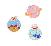 BESPORTBLE 3pièces Broches Créatives De Mode Unisexe Broches De Soirée Pour Vêtements Lot De Badges Décoratifs