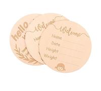 BESPORTBLE 3pièces Cartes Anniversaire Pour Garçon Fille Panneau Annonce De Naissance Accessoires Photo Né Cartes Commémoratives De Croissance Lot De Pour Étapes Clés