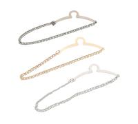 BESPORTBLE 3pièces Chaîne de Pince à Cravate Cuivre Lot de Pinces à Cravate à Maillons pour Hommes pour Occasions Spéciales