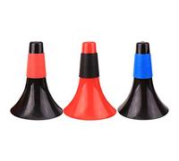 BESPORTBLE 3pièces Cônes De Marquage Robustes Forme De Corne Lot pour Jeux Extérieur Obstacles De Football Américain Résistants Au Vent avec Couvre Rouge Bleu Et Noir