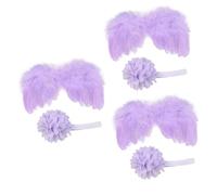 BESPORTBLE 3pièces Costume Ange pour Petit Animal avec Et Couronne De Accessoires pour Chiens Et