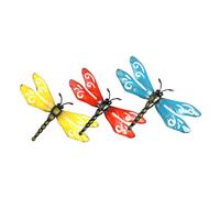 BESPORTBLE 3pièces Décoration Murale Extérieure Libellule Fer Pendentif Art Mural Métal Décorations Suspendues Pour Jardin Parc Ou Cour