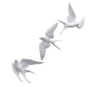 BESPORTBLE 3pièces Décoration Murale Hirondelles Ornements Délicats Artisanaux Nouveautés Résine Pour Intérieur Et Extérieur