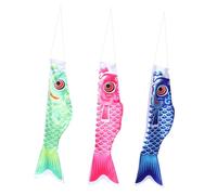 BESPORTBLE 3pièces Décorations De Jardin Suspendues Style Carpe Japonaise Ornement Suspendu pour Extérieur Décor De Patio avec Motif Poisson Koi