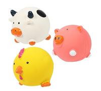 BESPORTBLE 3pièces Jouets à Mordre Latex pour Chiens Jouets Squeaky Amusants pour Chiots Poule Vache pour Éveiller Attention Et Combattre Ennui des Animaux De Compagnie