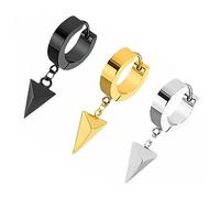 BESPORTBLE 3pièces Lot De Boucles Oreilles Punk Triangulaires Pour Hommes Et Femmes Accessoires De Bijoux Hip-hop