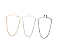 BESPORTBLE 3pièces Pince à Cravate Cuivre Chaîne de Cravate pour Hommes Épingles à Col à Maillons Adaptée pour Mariages et Événements Formels