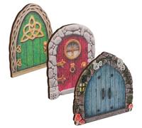 BESPORTBLE 3pièces Porte Miniature Féerique Porte Fée Murale Kit Décor De Jardin pour Maison De Fée