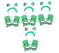BESPORTBLE 4 Ensembles Bandeau Trèfle Lunettes De Trèfle Décoratif Pour Bandeau De Jour De St Patricks Adultes Saint Faire La Fête Décorations Accessoires Plastique Green
