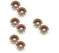 BESPORTBLE 4 Ensembles Broche De Lettre Arc-en-ciel Mode Émail Insigne De Fierté Revers À Revers Épingles À Épingle À Nourrice Épingle Décorative Broches Métal 2 Pièces * 4