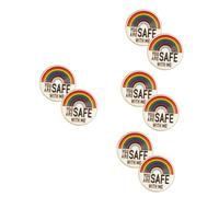 BESPORTBLE 4 Ensembles Broches Émaillées Arc You Are Safe With Me Épingles De Fierté Pour Vêtements Sacs Et Accessoires 2 Pièces * 4