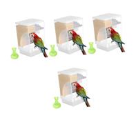 BESPORTBLE 4 Ensembles De Mangeoires À Oiseaux pour Perroquets Cuillères Mangeoires À Oiseaux Mangeoire À Oiseaux pour Cage Récipient De Nourriture pour Oiseaux Accessoires De Cage À