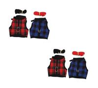 BESPORTBLE 4 Ensembles De Vêtements De Lapin Gilet Et Laisse De Guinée Harnais Laisse pour Lapin Lapin Décor Collier De Lapin Adorable Gilet De Lapin Vêtements pour Animaux De Compagnie